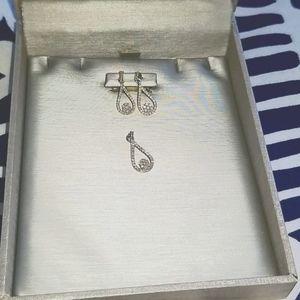 Earings and matching necklace charm